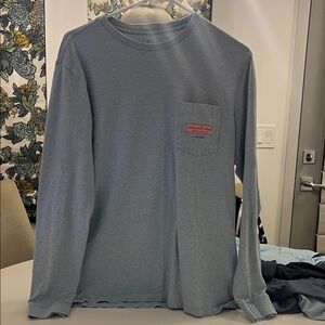 Vineyard Vines Men's Light Blue Long Sleeve Tee